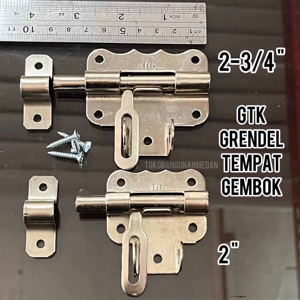 Jual GTK NIKEL FIT 2 dan 2-3/4 inch - Grendel Gerendel stainless tempat