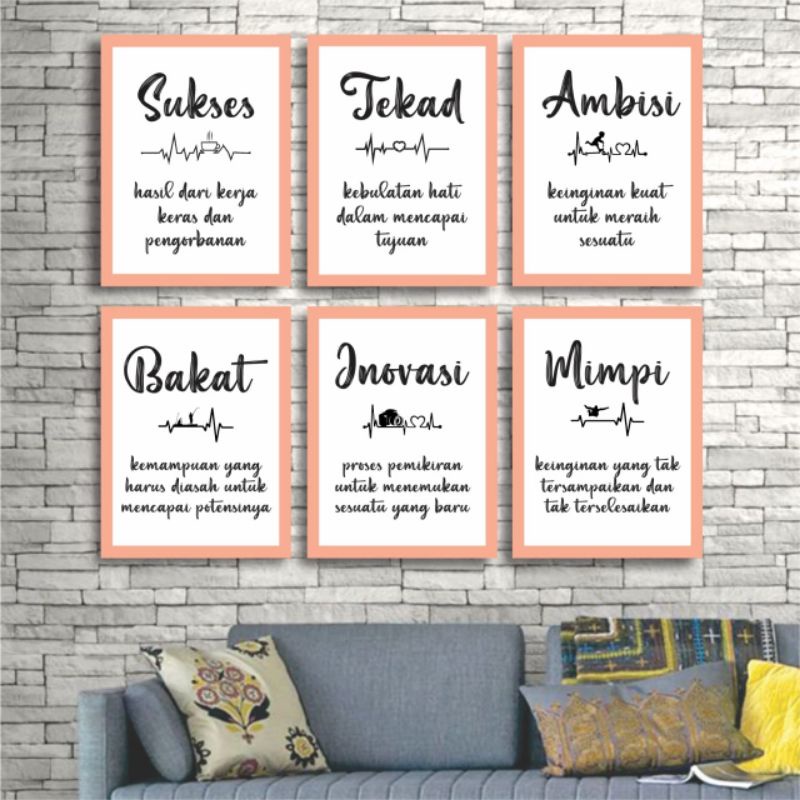 Jual Hiasan Motivasi Kata Mutiara Dinding Quotes Aesthetic Pajangan