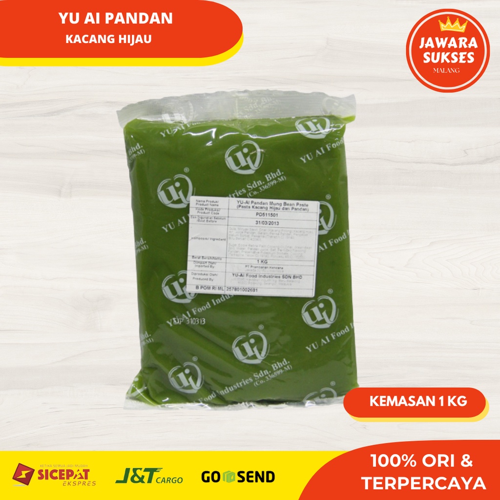 Jual Selai Kacang Hijau Pandan Yu Ai Mung Bean Yu Ai Filling 1 Kg