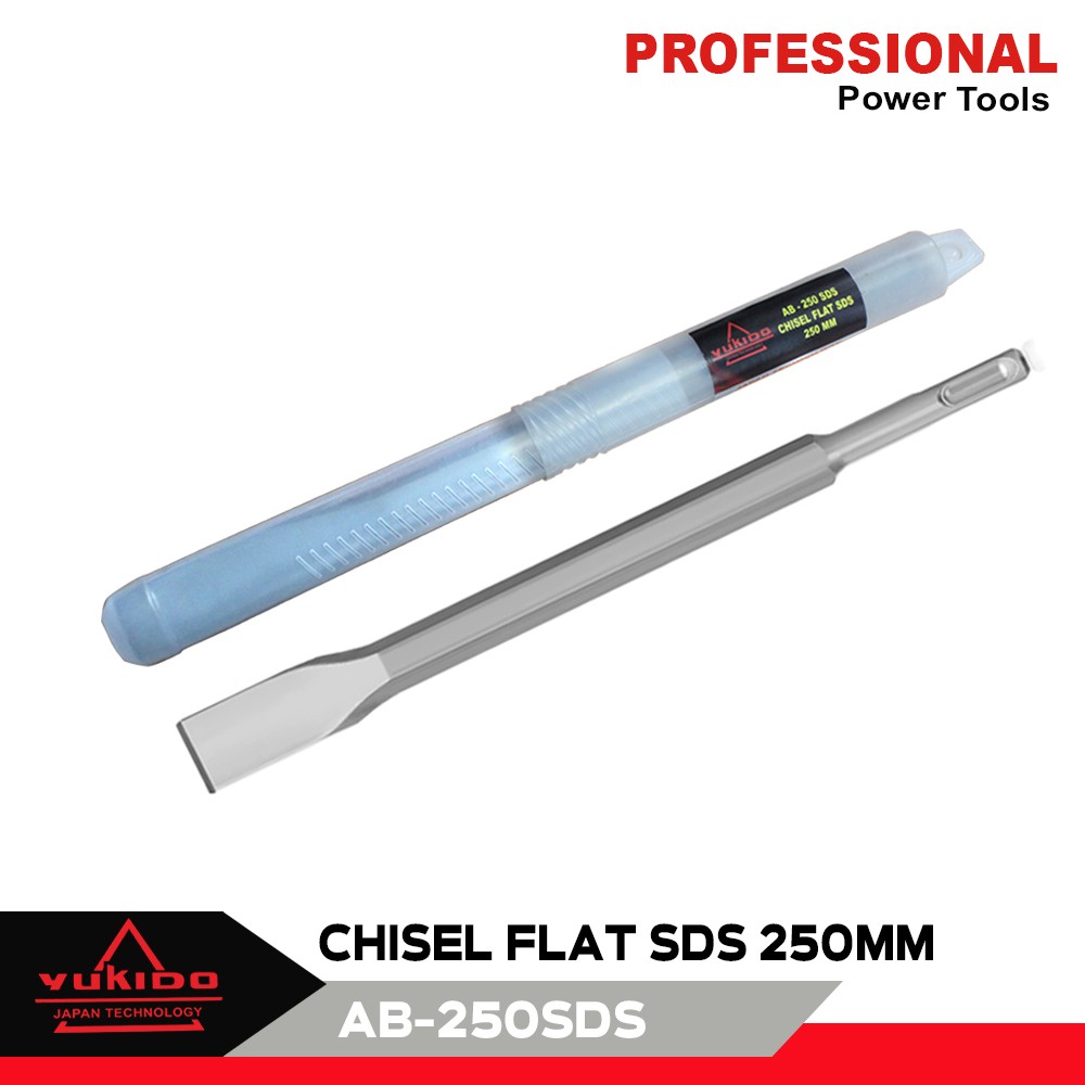 Jual YUKIDO Mata Bor Bobok Pahat Beton SDS Plus Flat Chisel Rata 250mm ...