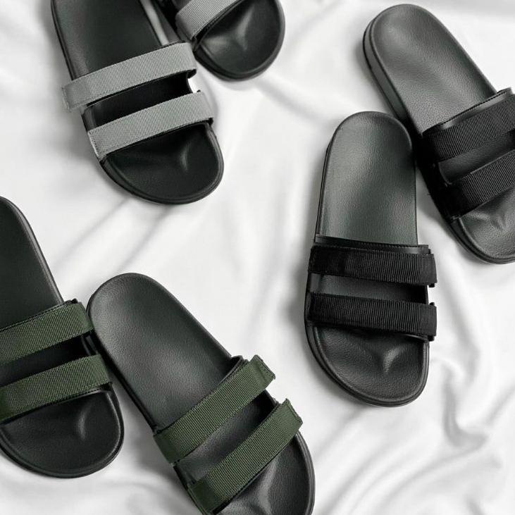 Jual [CODE WE26] sandal pria karet original/sandal slop/sandal slide ...