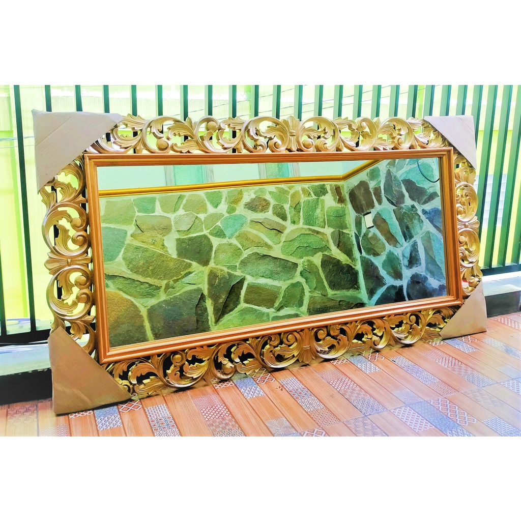 Jual Cermin Dinding Gantung Full Ukir Kayu Rustic Mewah Ukuran 80x151 ...