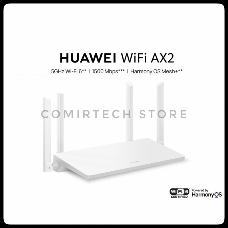 Jual HUAWEI WiFi AX2 Router 5 GHz WiFi 6 Support HarmonyOS Mesh+