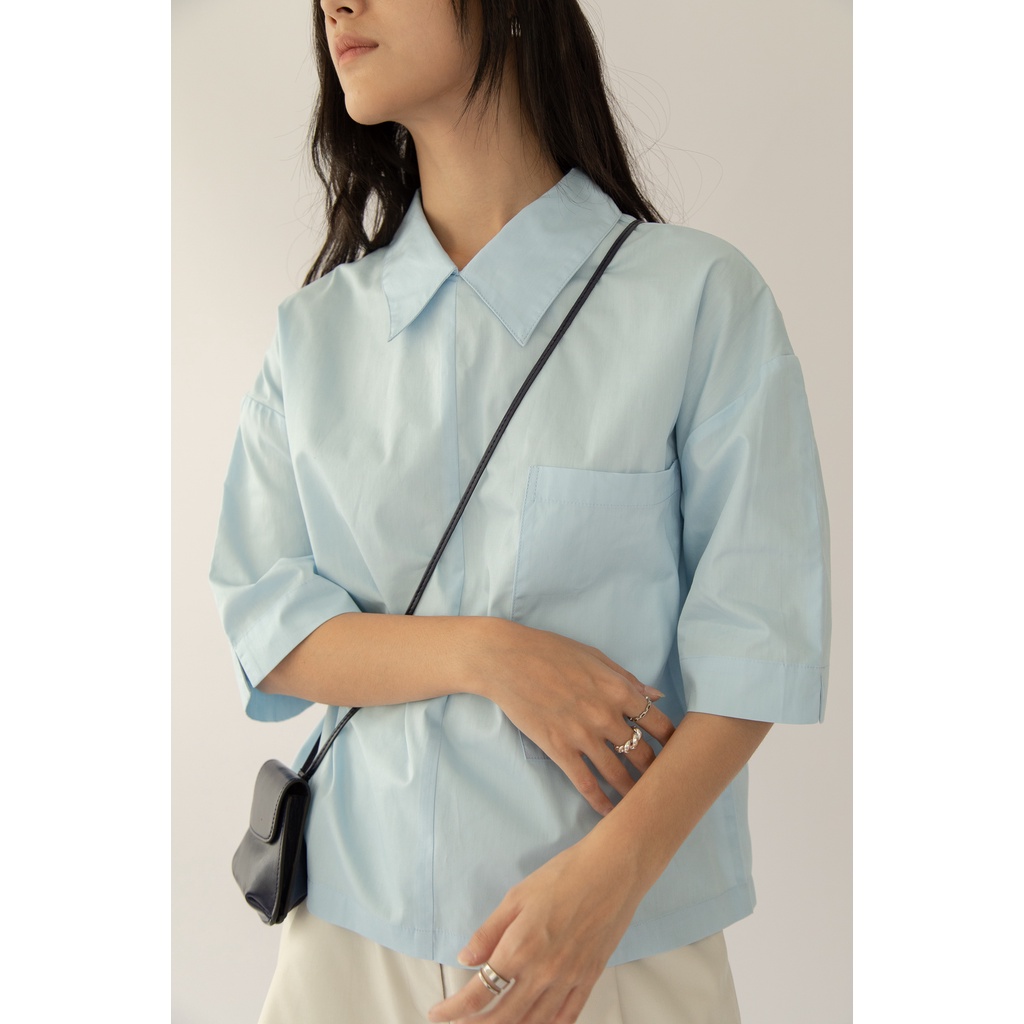Valentin Studio - Josie Blouse Heavy Satin - Burgundy