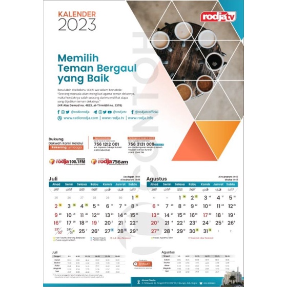 Jual Kalender Dinding Rodja Tahun 2026 Masehi | Shopee Indonesia