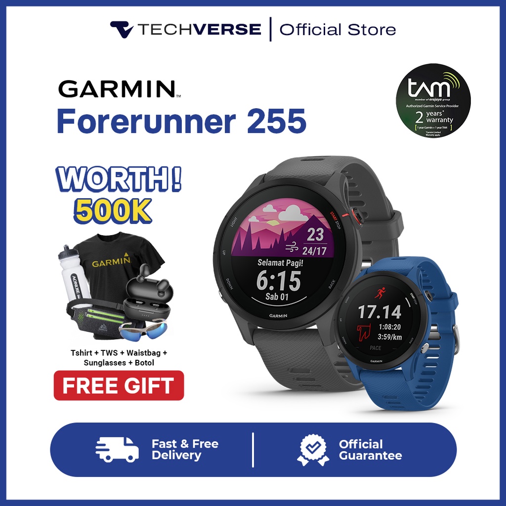 Jual GARMIN Forerunner 255 Basic & Music Smartwatch - Garansi Resmi TAM ...