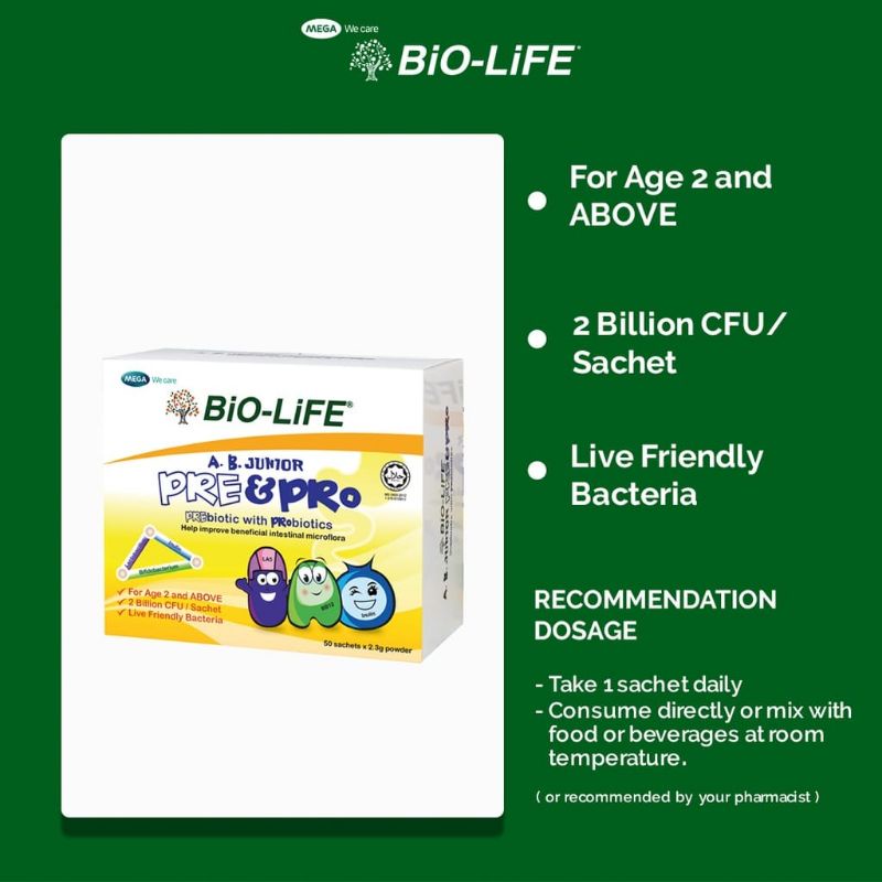 Jual Biolife A.B. Junior Probiotik Prebiotik Anak | Original Malaysia ...