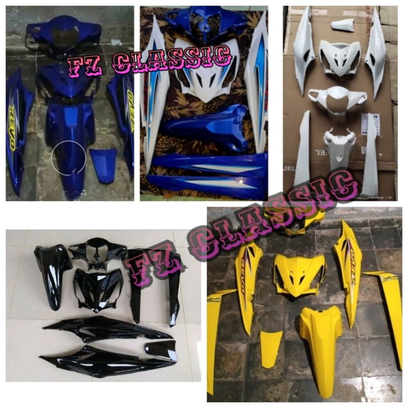 Jual full set cover body halus bodi Honda Revo lama warna hitam kuning ...