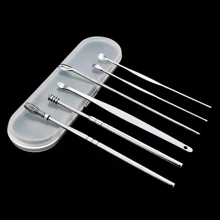Jual [Store.1234] Alat Pembersih Telinga Set 6 In 1 Korek Kuping ...
