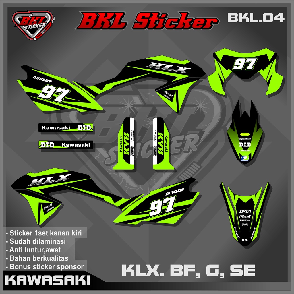 Jual Stiker Striping Variasi Lis Klx Bf G Se Semi Full Body Desain