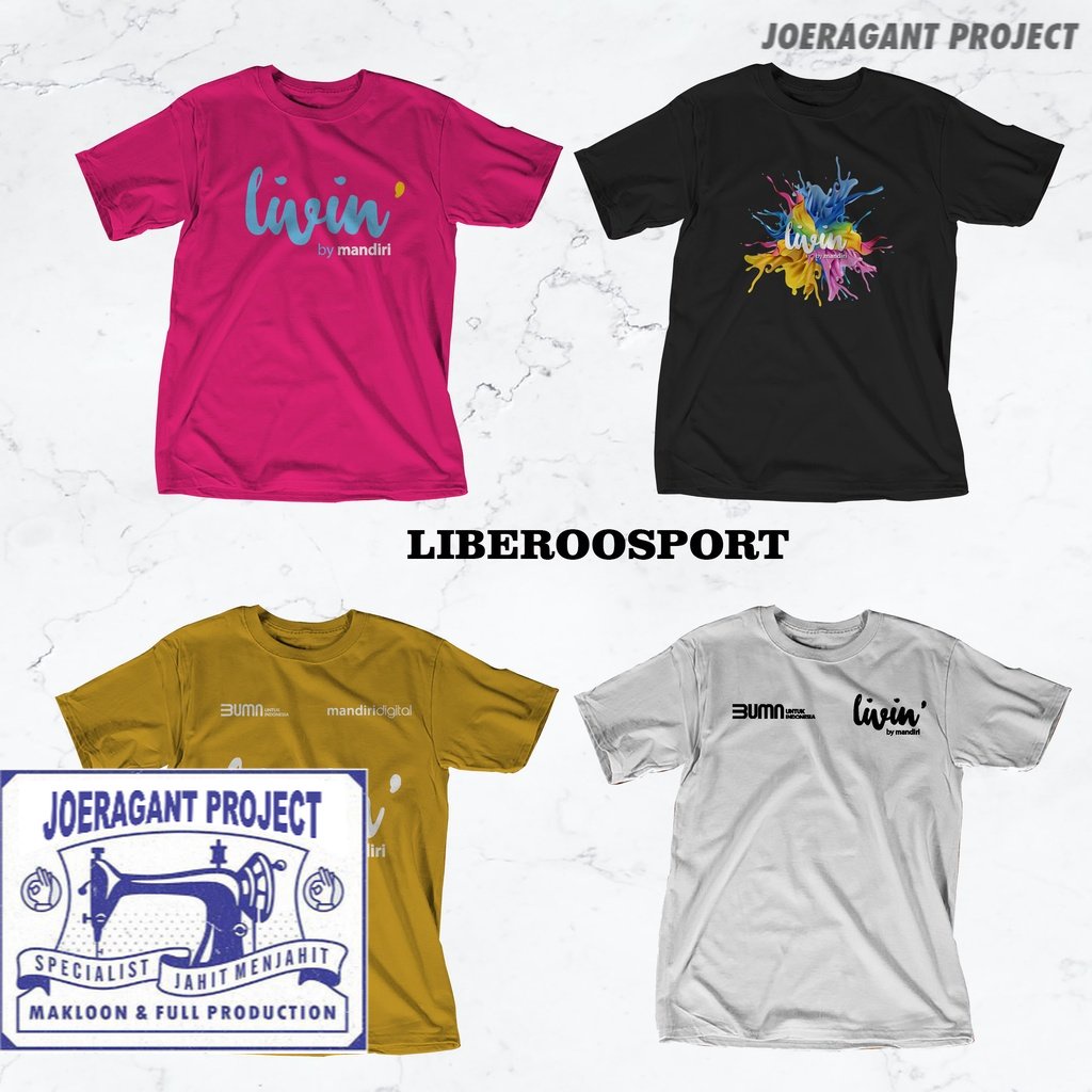 Jual Kaos Tshirt Baju Combed S Distro Kaos Livin By Mandiri