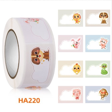 Jual (350 pcs) Sticker Stiker Setiker Roll Hewan Dengan Note Untuk ...