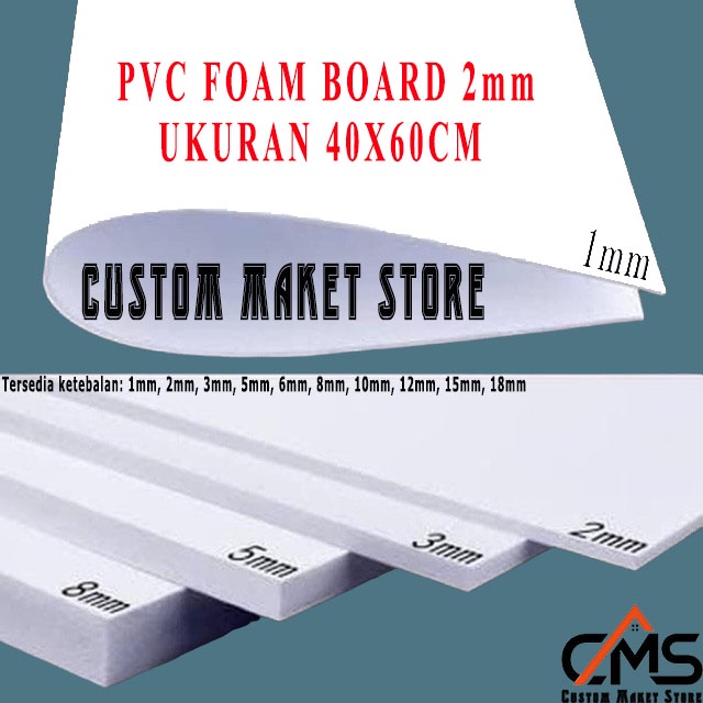 Jual PVC BOARD / PVC FOAM BOARD 2MM 40X60CM | Shopee Indonesia