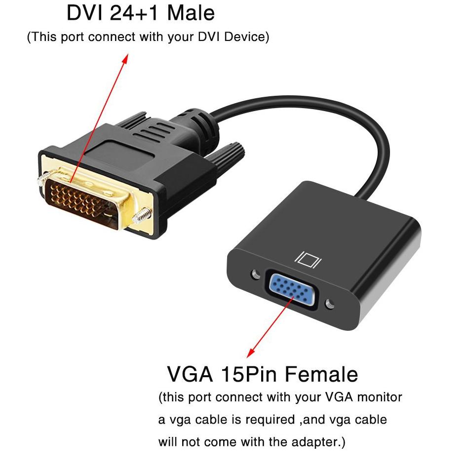 Jual Produk Konverter Dvi To Vga Aktif Dvi D To Vga Active Converter Cable G Shopee