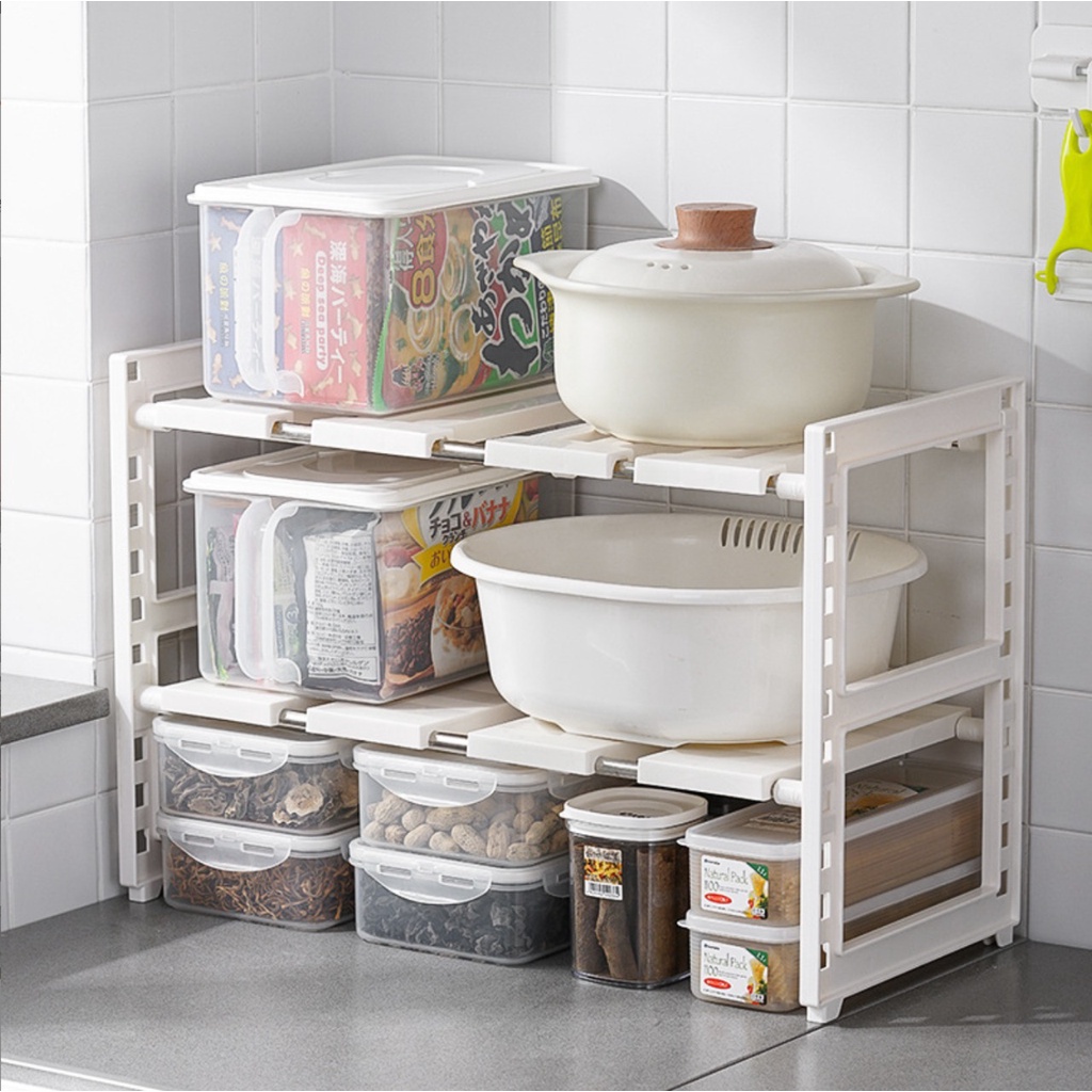 Jual grosirhouseware_ MODERN RACK 2 LAYER / Rak Panci Bawah Wastafel ...
