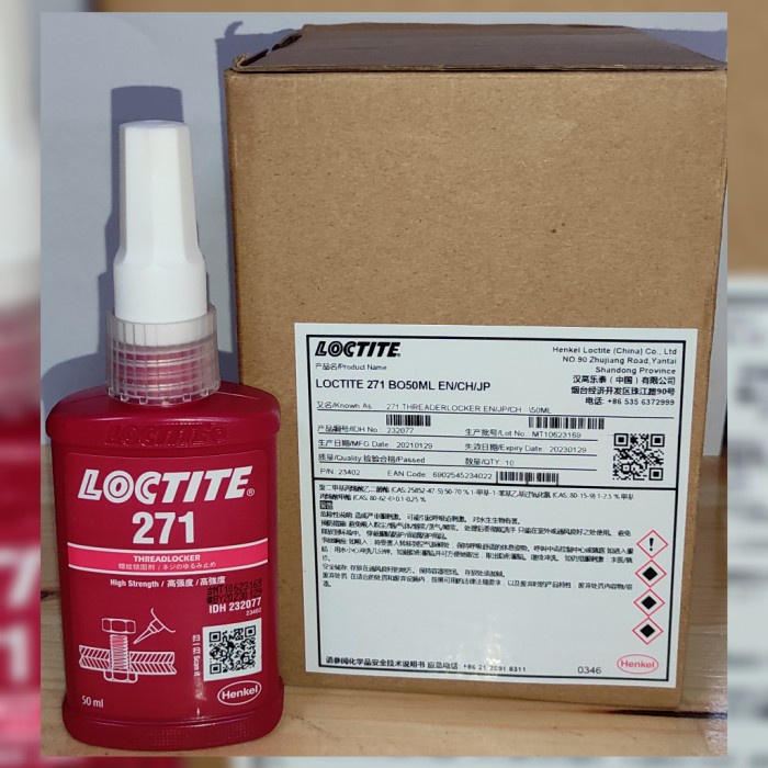 Jual Lem Material Original Loctite 271 Lem Baut 50 Ml | Shopee Indonesia