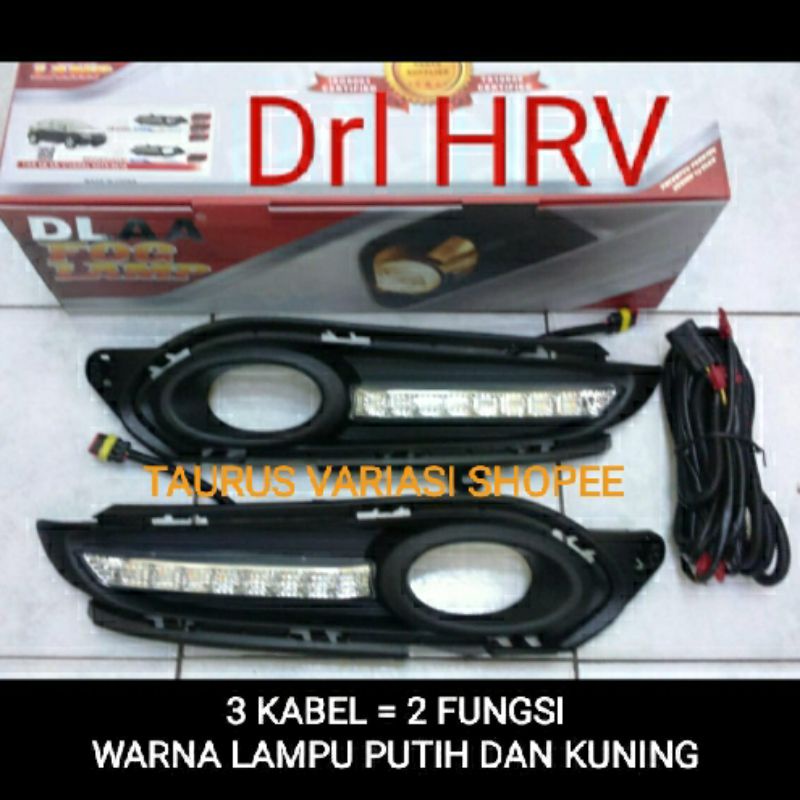 Jual Lampu Drl Led Foglamp Bumper Depan Honda Hrv Hr V Putih Kuning Shopee