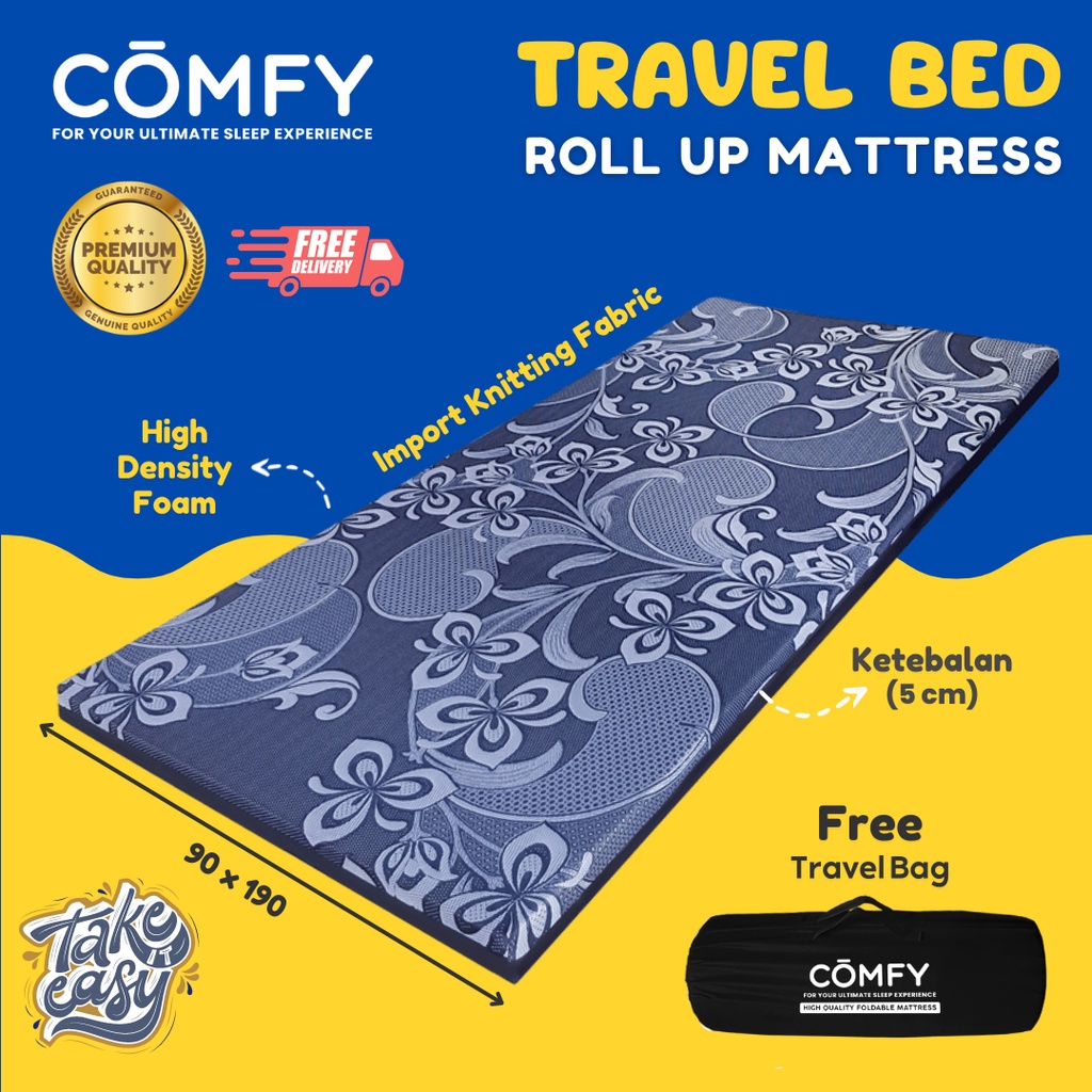 Jual Kasur Lipat Busa Super / Travel Bed / Tatami Bed / Roll Mattress