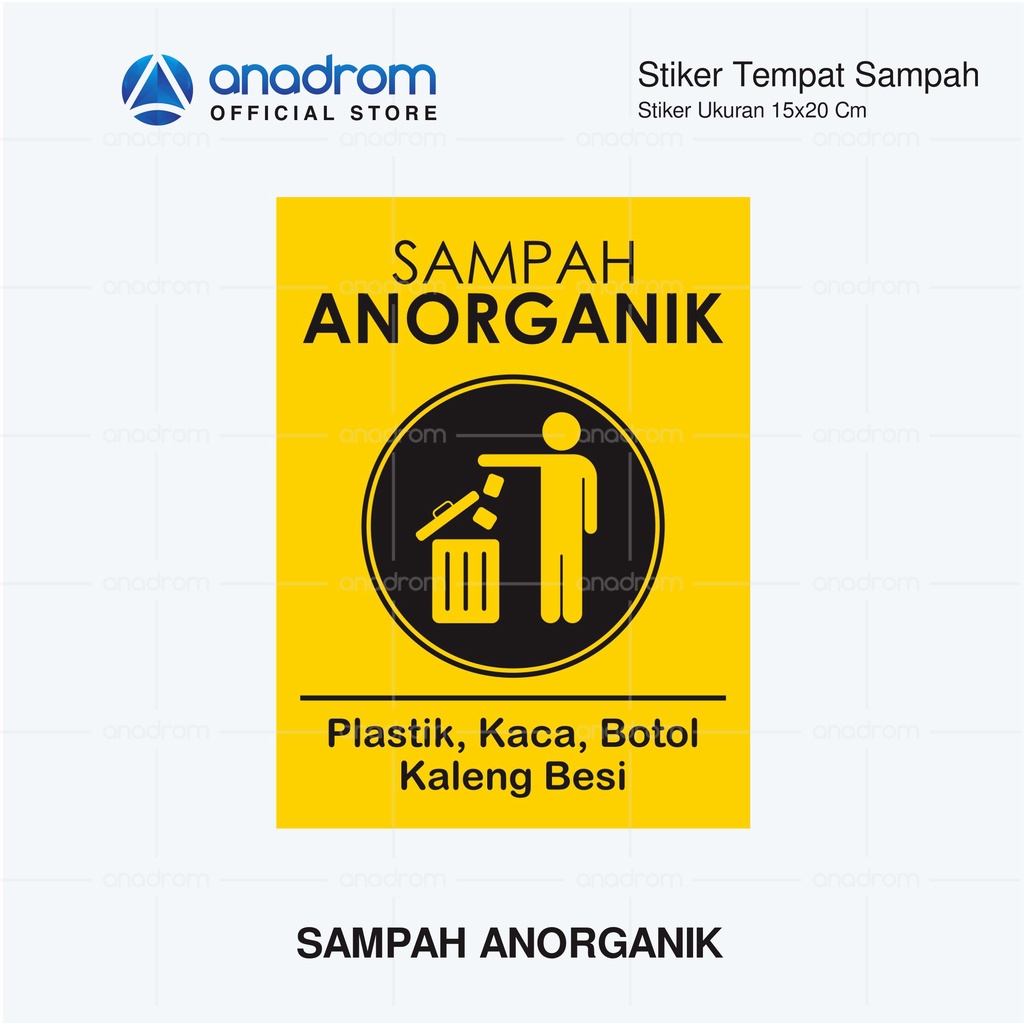 Jual Stiker Tempat Sampah Organik Anorganik B3 Anadrom 3147 Shopee Indonesia 7422