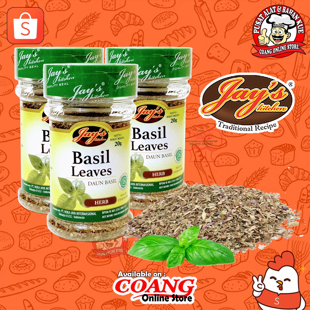 Jual JAYS BASIL 20 GR JAY'S BASIL LEAVES WANGI KHAS DAUN BASIL