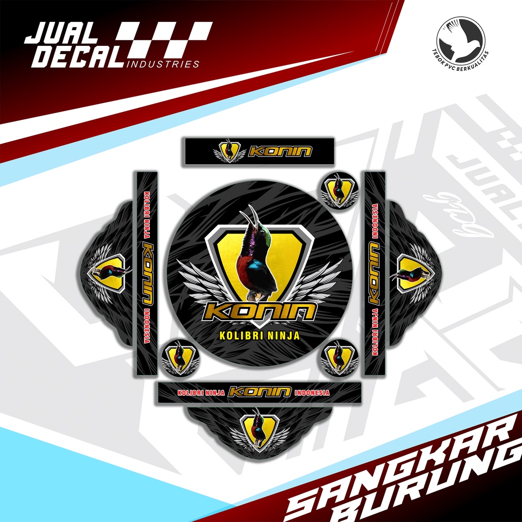 Jual Stiker Tebok Sangkar Burung KONIN Kolibri Ninja Decal Kandang ...