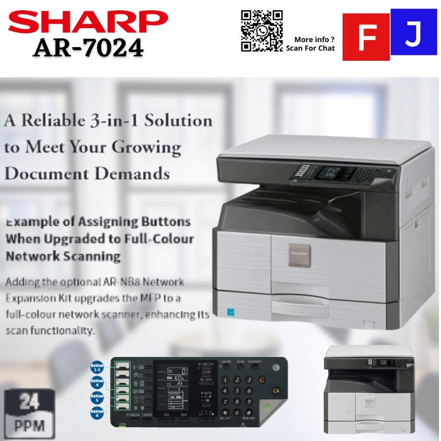 Jual SHARP AR-7024 Mesin Fotocopy A3 Print Scan Copy - PLATEN GARANSI ...