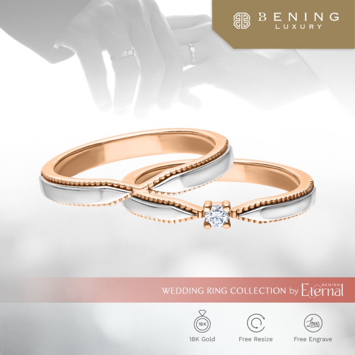Jual Cincin Nikah Kawin Couple Wedding Ring-Yuvika Rings Bening Luxury ...