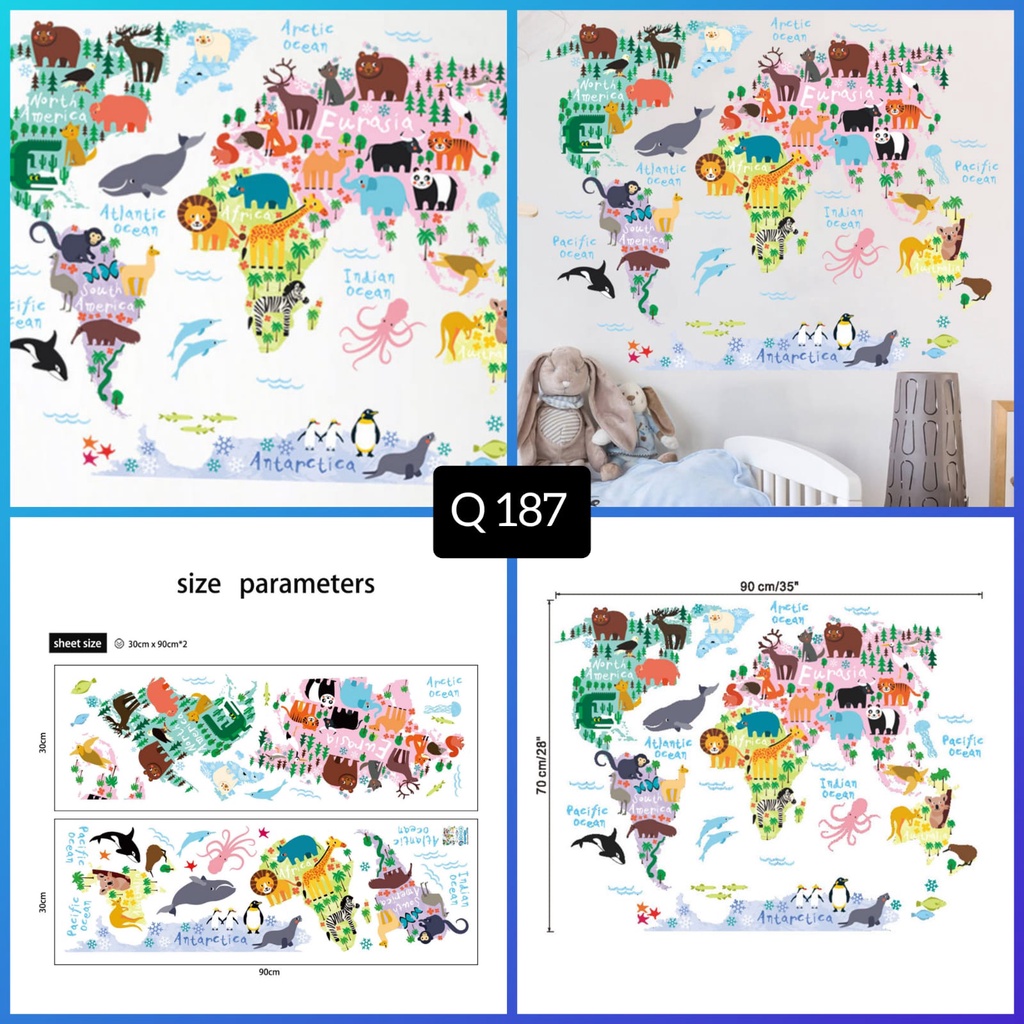Jual WALLSTICKER PETA MAP MAPS WALLSTIKER WALLSETIKER WALSETIKER ...