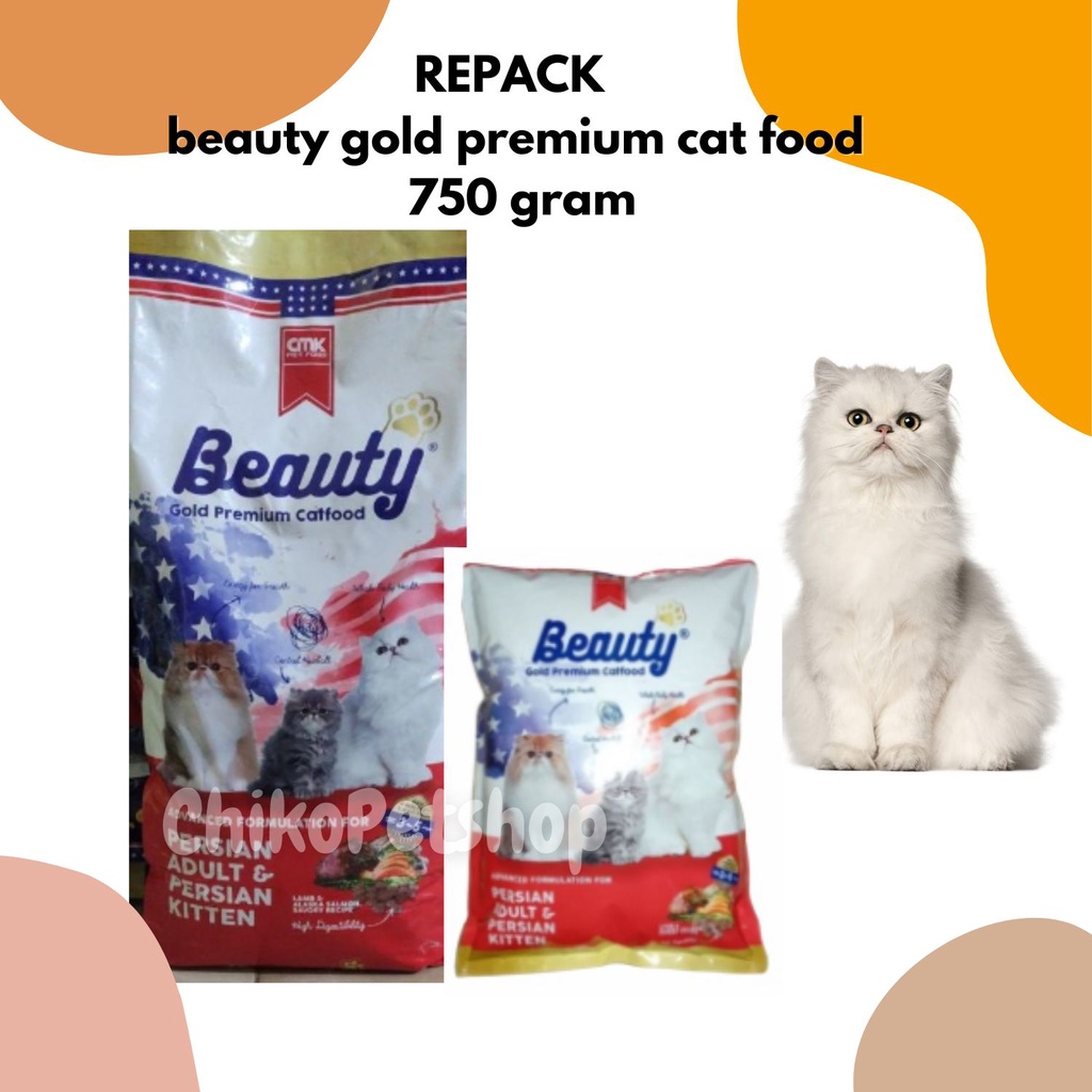 Jual REPACK Makanan Kucing Beauty Gold Persian Adult Kitten Original ...