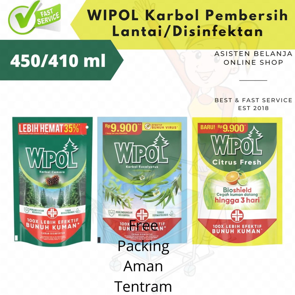 Jual WIPOL Classic Pine Karbol Cemara Citrus Fresh Eucalptus 410 ml 450 ...