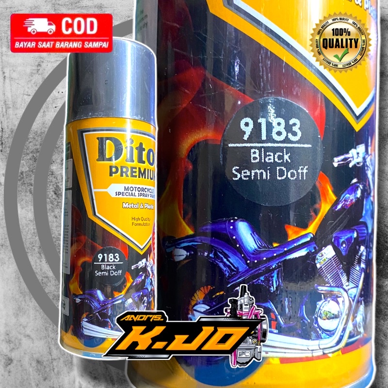 Jual Cat Semprot motor diton premium 9183 black semi doff | Shopee ...