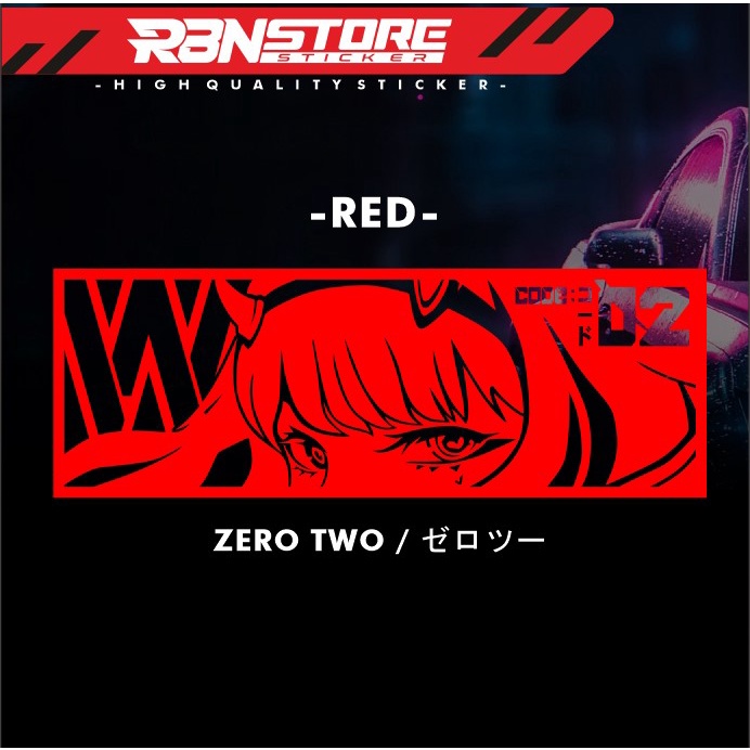 Jual STIKER ANIME ZERO TWO DARLING UNTUK MOTOR DAN MOBIL CUTTING ...