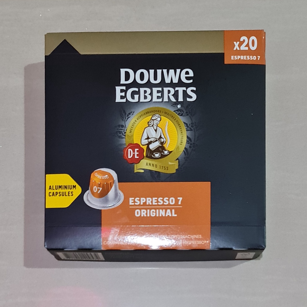 Jual Douwe Egberts Espresso 7 Original 20 Aluminium Coffee Capsules Shopee Indonesia