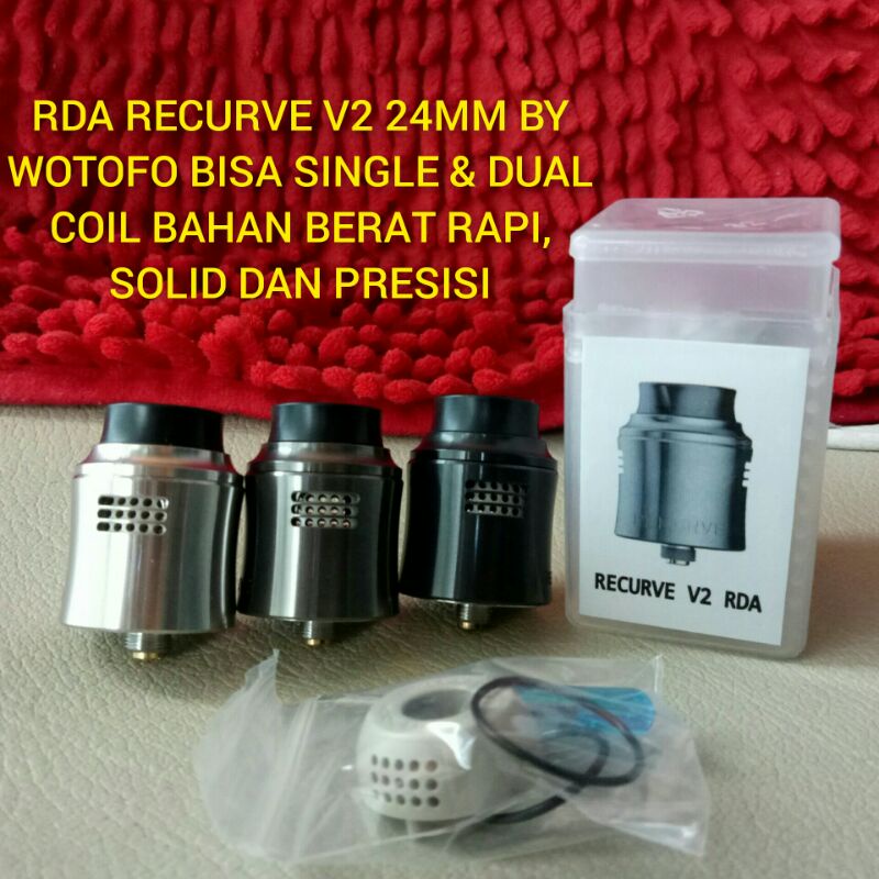 Jual RDA RECURVE 24MM BY WOTOFO BISA SINGLE/DUAL COIL HIGHCLONE ...