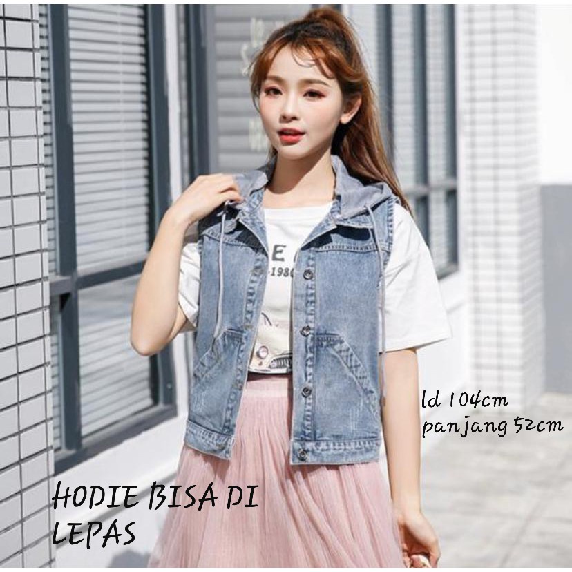 Vest deals jeans wanita