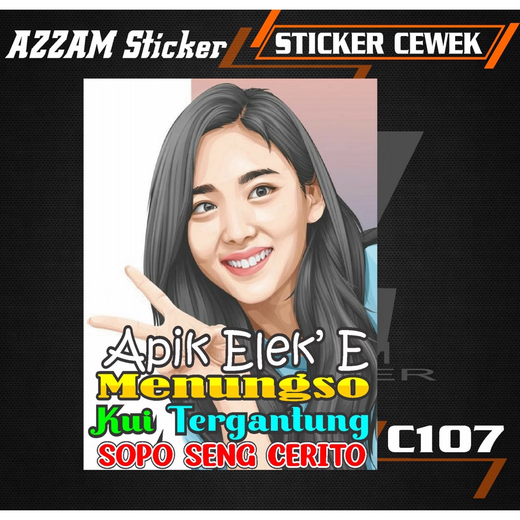 Jual Stiker KATA KATA APIK ELEK E decal cewek vektor mobil TRUCK ...