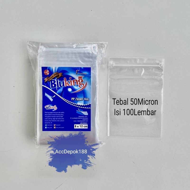 Jual Plastik Pp Klip Snack Ziplock X Cm Merek Bluking Isi Lembar Tebal Micron Shopee