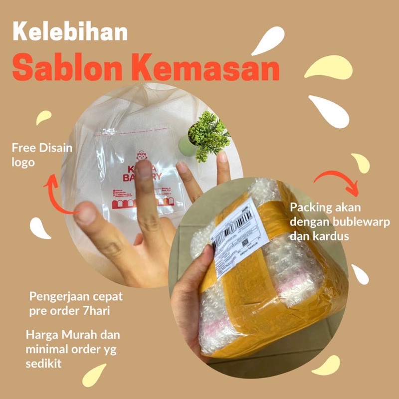 Jual Sablon Plastik Opp Roti 9x15 sablon 1000pcs Sablon Plastik Murah ...