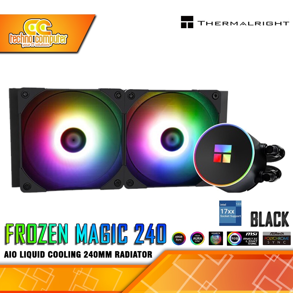 Jual CPU COOLER THERMALRIGHT FROZEN MAGIC 240 ARGB Black - 240mm AIO ...