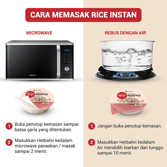 Jual CJ Hetbahn Cooked Multigrain Rice - Nasi Multigrain Instan Korea ...