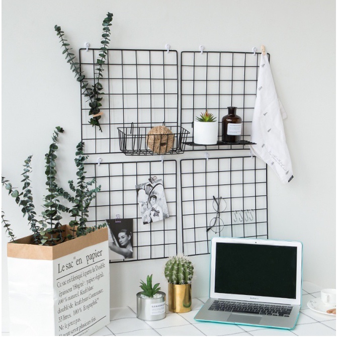 Jual Kawat Dinding Grid Panel Mesh Besi Dekorasi Organizer Bingkai ...