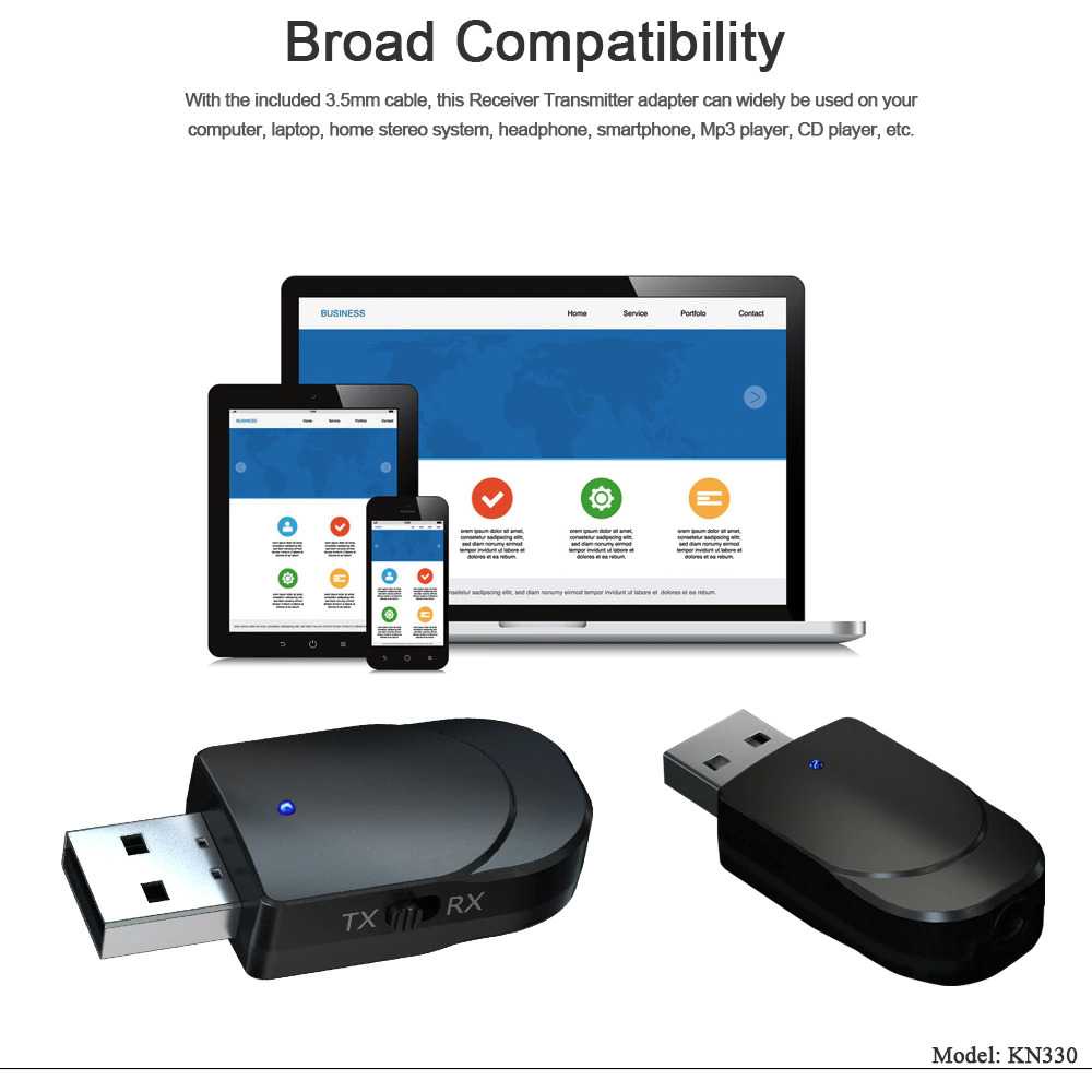 Jual USB Bluetooth 5.0 2in1 Bluetut musik Audio Transmitter & Receiver ...