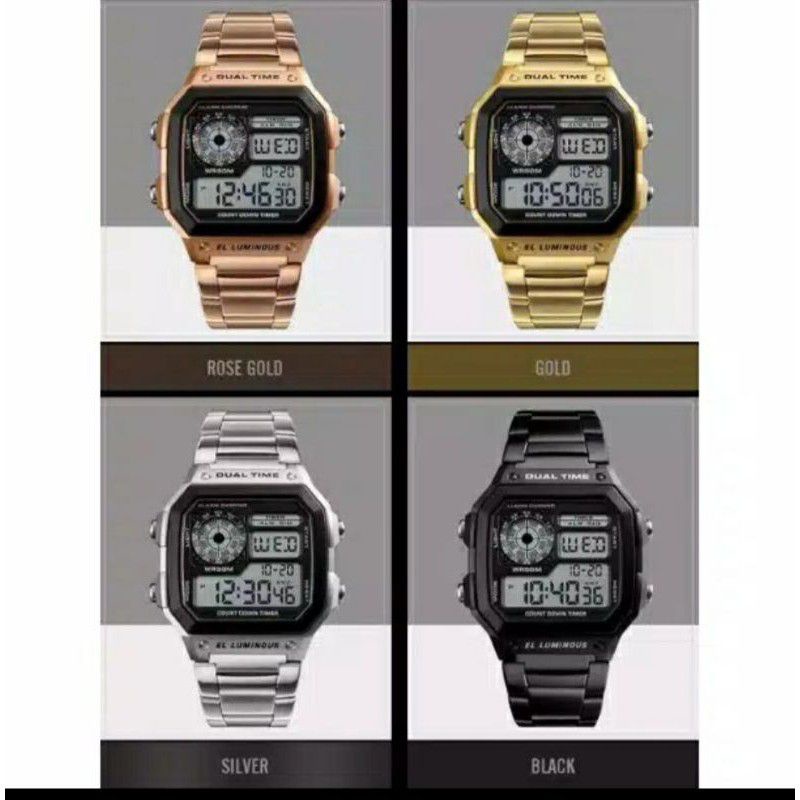 Jual Terima Cod)Jam Tangan Pria Hospot Sergi Rantai Digital | Shopee ...