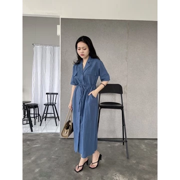 Selim Label Anya Dress Linen Dress Busui Bumil Dress Korean Dress