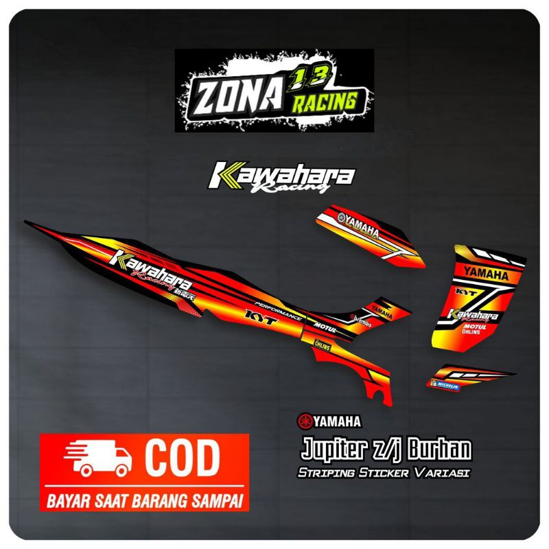 Jual SticKer Striping Jupiter Z old / Jupiter Z BURHAN Livery Kawahara