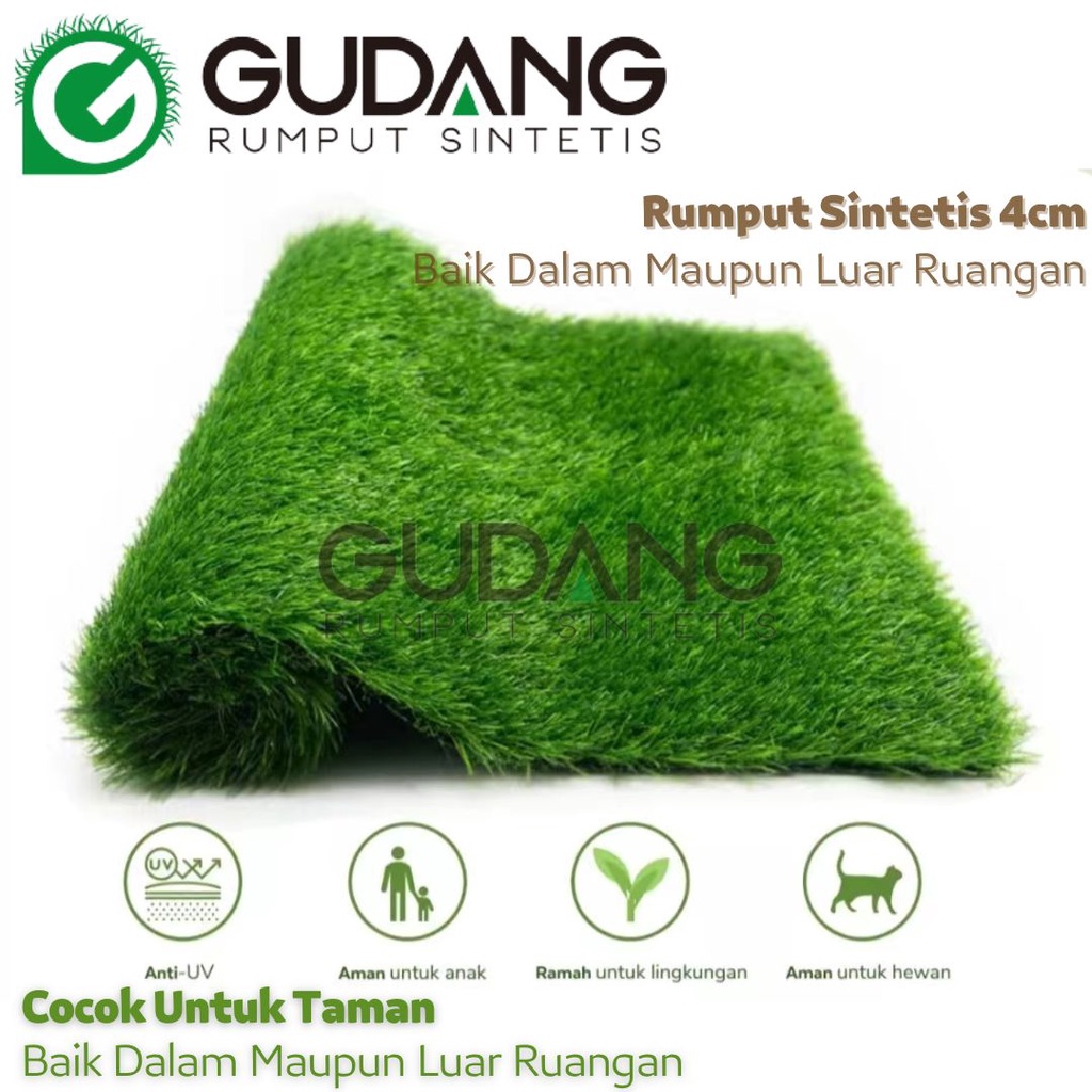Jual Rumput Sintetis, Rumput palsu, 4 cm 1Meter X 1Meter rumput plastik ...