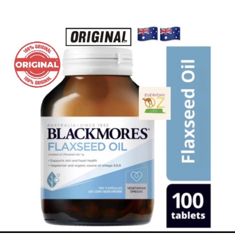 Jual Blackmores Flaxseed Oil 1000mg Original Isi 100 Capsules Shopee Indonesia