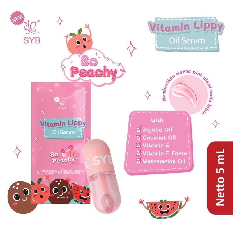 Jual Syb Vitamin Lippy Lip Oil Serum Pelembab Bibir Shopee Indonesia 1432