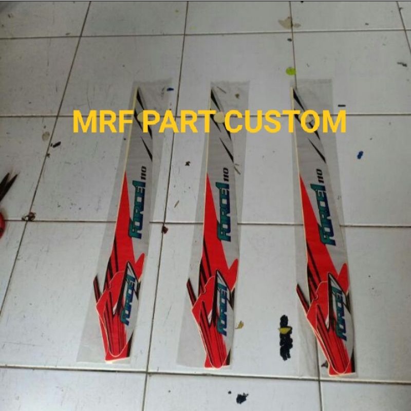 Jual Stripping Stiker Force One Force 1 Force 110 Standard Warna Merah ...