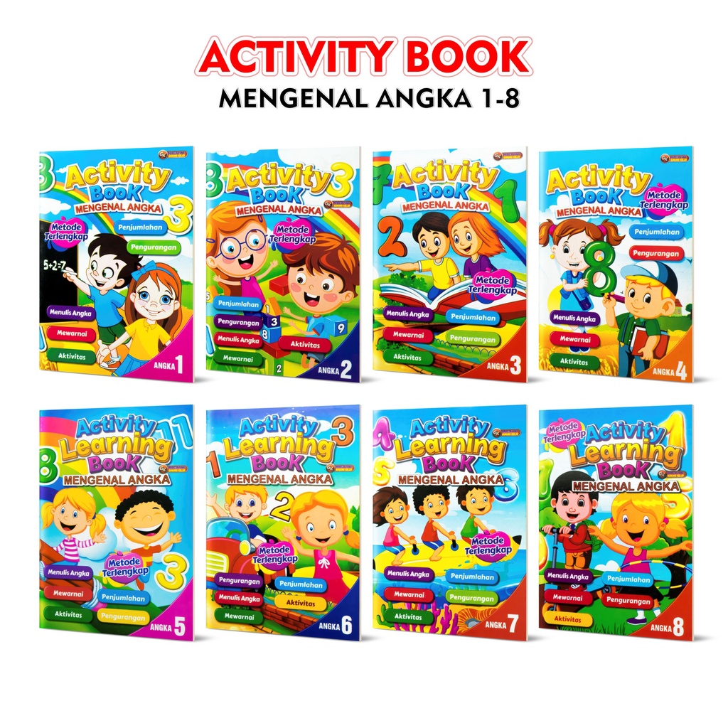 Jual Buku Anak / Activity Book Mengenal ANGKA 1 - 8 Metode Terlengkap ...